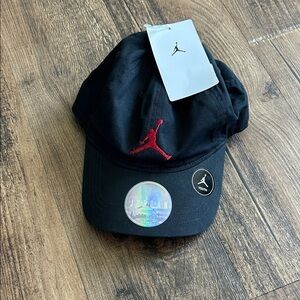 Jordan Black Cap with Red Emblem